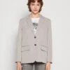 Noisy May Nmvera Oversize - Blazer - Light Grey Melange/White -Noisy May bf80138e45da412c94bf7f4853c406a4