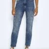 Noisy May Nmmoni High Waist - Jeans Tapered Fit - Dark Blue Denim -Noisy May bff49c67ee1c4e71808057429a215d03