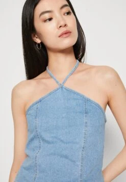 Noisy May Nicky Halterneck - Top - Light Blue Denim -Noisy May bff62f2998754efe8501244111b2c070