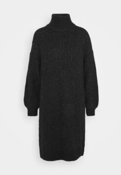 Noisy May Nmrobina High Neck Dress - Gebreide Jurk - Dark Grey Melange -Noisy May c27093eeb5c143df9788348440aad1a7