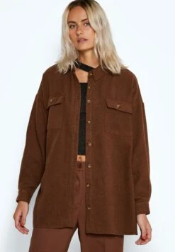 Noisy May Nmflanny Long Shacket - Overhemdblouse - Pinecone