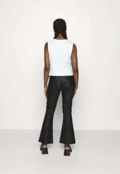Noisy May Petite Nmsallie Hw Flare Coated Pants Petite - Broek - Black -Noisy May c4cb7501e396468fba7e8d0dba12617f
