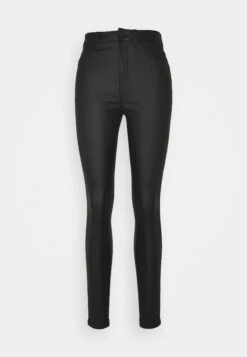 Noisy May Nmcallie Skinny Coated Pants - Jeans Skinny Fit - Black -Noisy May c69381586bfb41309bf2af953474d5b3