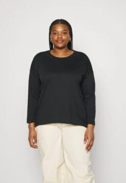 Nmmathilde O Neck High Low Curve - Longsleeve - Black