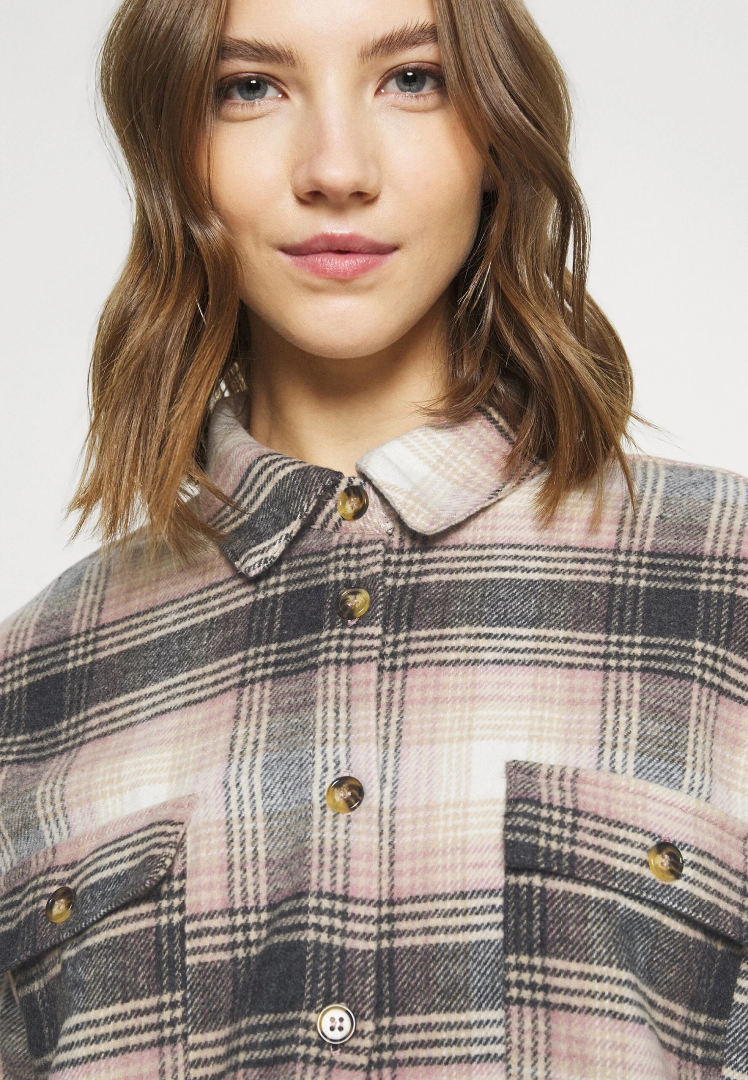 Noisy May Nmflanny Long Shacket - Overhemdblouse - Bright White/Praline/Prism Pink 8 Noisy May Nmflanny Long Shacket - Overhemdblouse - Bright White/Praline/Prism Pink - Afbeelding 6