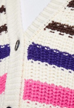 Noisy May Nmcharlie Cardigan - Vest - Pearled Ivory/Deep Blue/Demitasse/Shocking Pink -Noisy May d7ffb9470d324352acbd73bedabcf6c3