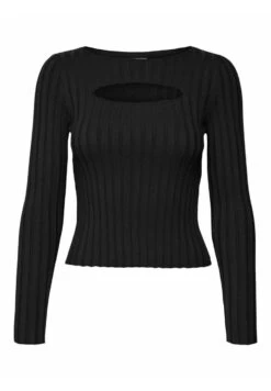 Noisy May Langärmeliges Cut-Out - Longsleeve - Black