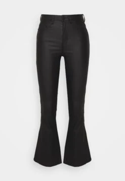 Noisy May Petite Nmsallie Hw Flare Coated Pants Petite - Broek - Black -Noisy May de0924844735498382d6a9199f95f872