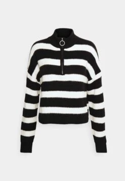 Nmnewalice Half Zip - Trui - Black/Sugar Swizzle -Noisy May de5ceb07767e40e9965ceecc5272b0d9