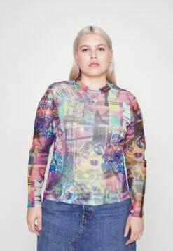 Nmcarrie Highneck- Longsleeve - Festival Fuchsia/