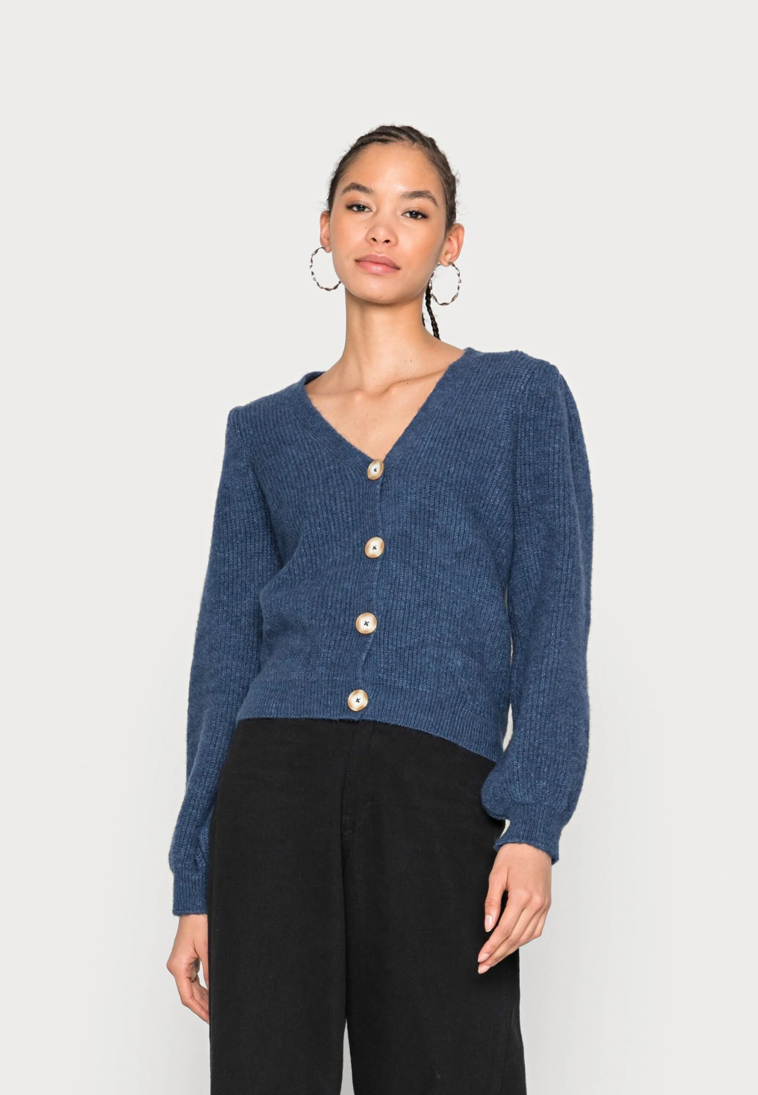 Noisy May NmsonNeck Cardigan - Vest - China Blue 3 Noisy May NmsonNeck Cardigan - Vest - China Blue