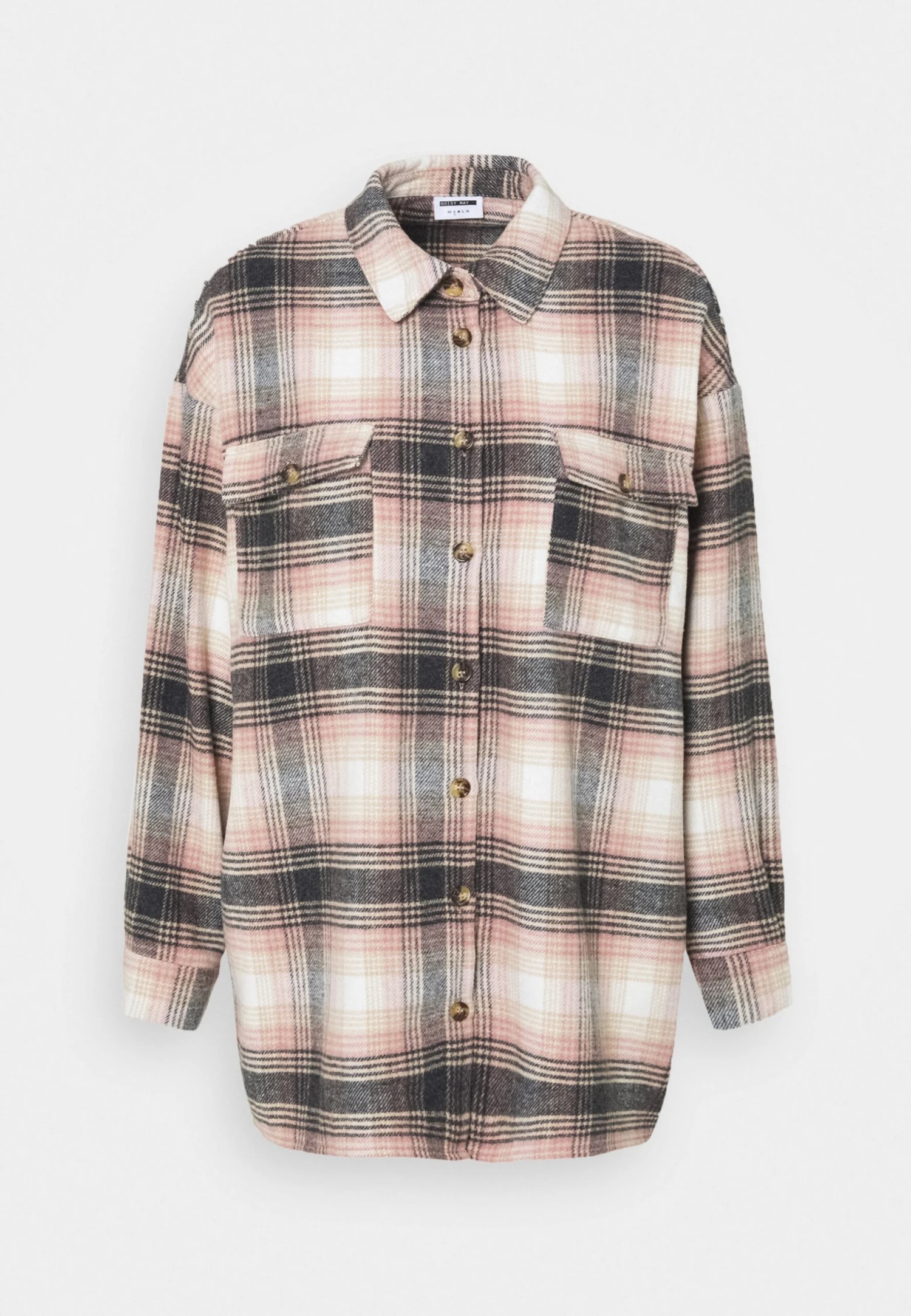 Noisy May Nmflanny Long Shacket - Overhemdblouse - Bright White/Praline/Prism Pink 7 Noisy May Nmflanny Long Shacket - Overhemdblouse - Bright White/Praline/Prism Pink - Afbeelding 5