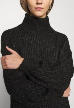 Noisy May Nmrobina High Neck Dress - Gebreide Jurk - Dark Grey Melange -Noisy May e64e1c00b1054bca9907a0546571d970