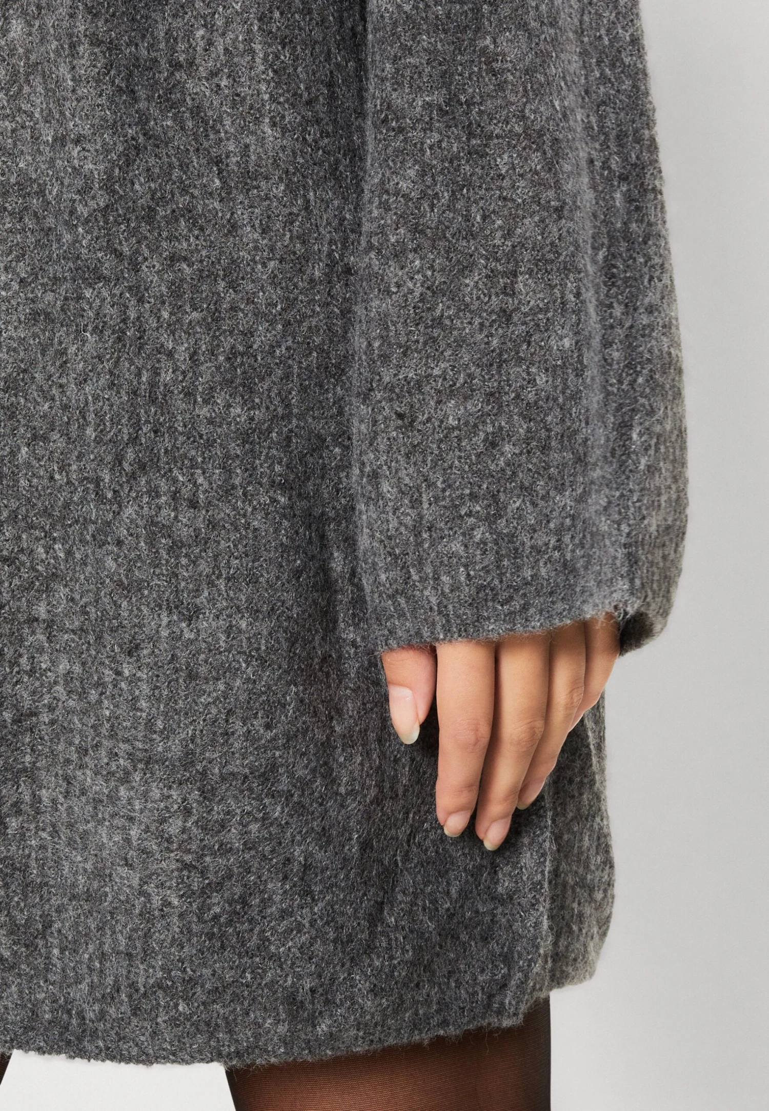 Noisy May Nmbalance Funnel Neck- Gebreide Jurk - Dark Grey Melange 8 Noisy May Nmbalance Funnel Neck- Gebreide Jurk - Dark Grey Melange - Afbeelding 6