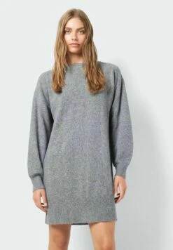 Noisy May Gebreide Jurk - Medium Grey Melange