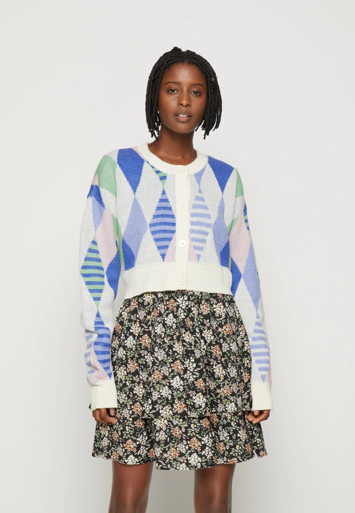 Noisy May Nmella Cropped Cardigan - Vest - Eggnog 3 Noisy May Nmella Cropped Cardigan - Vest - Eggnog