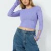 Noisy May Langärmeliges Cut-Out - Trui - Jacaranda -Noisy May ed32e96293054d3ea866984ccc3a1e09