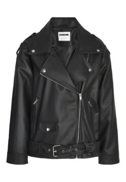 Noisy May Nmpaulina Oversize Biker Jacket - Imitatieleren Jas - Black -Noisy May ee7de7e849bf4c87a088764ab916fb73