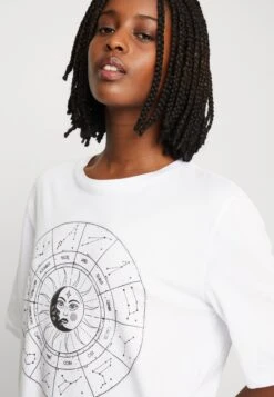 Noisy May Nmzodiac Sleeve - T-Shirt Print - Bright White -Noisy May f2db22253ccb4dc0831bc29a8d2b612c