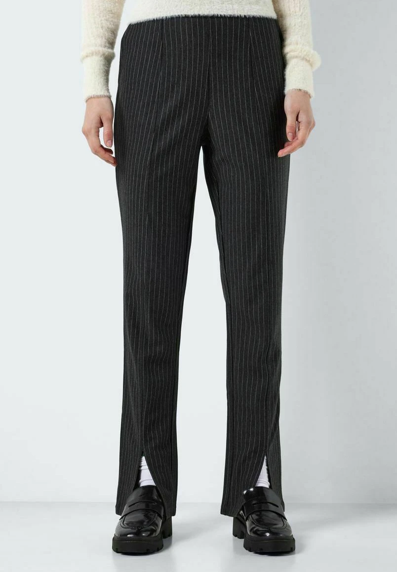 Noisy May Nadelstreifen - Broek - Dark Grey Melange 3 Noisy May Nadelstreifen - Broek - Dark Grey Melange