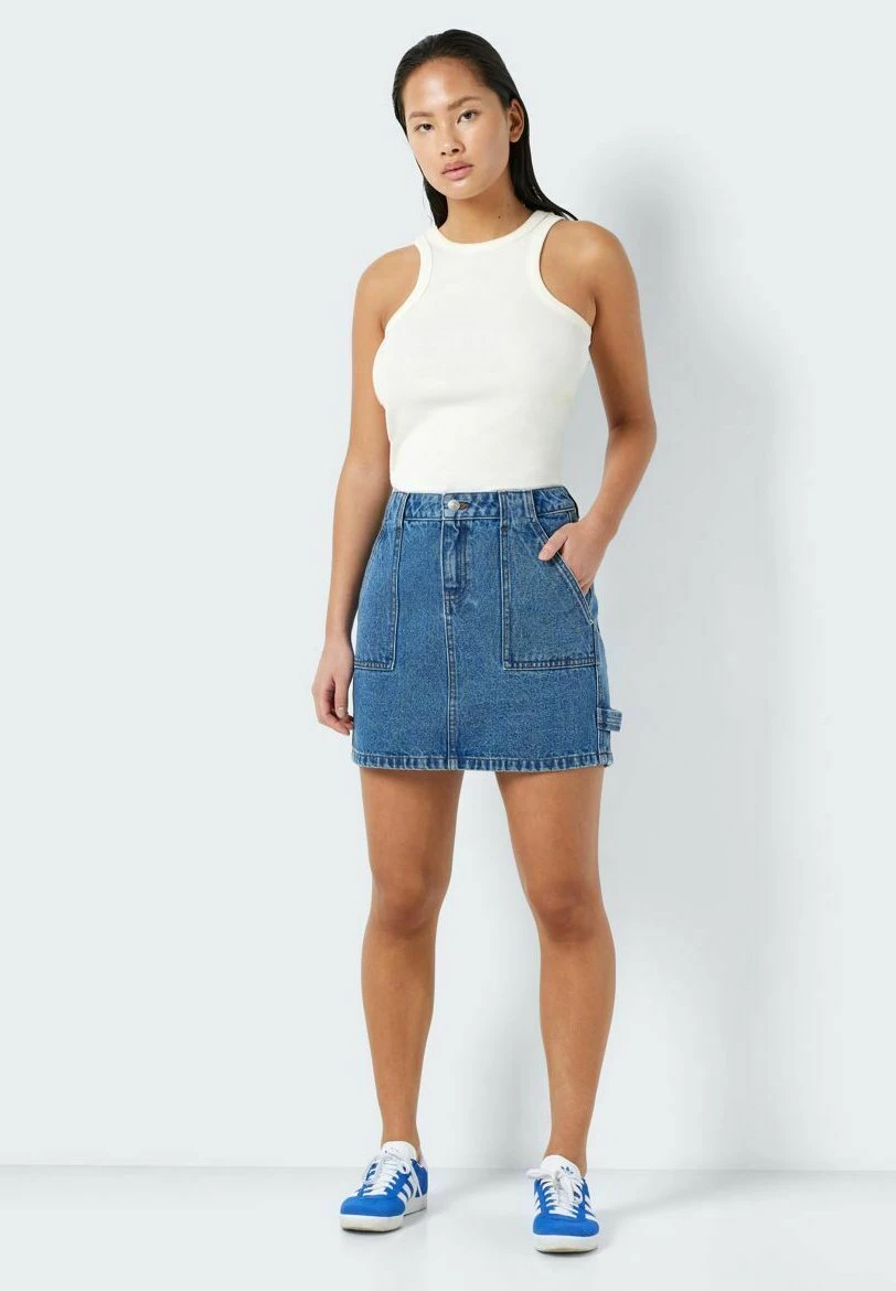 Noisy May Kurzer- Jeansrok - Medium Blue Denim 4 Noisy May Kurzer- Jeansrok - Medium Blue Denim - Afbeelding 2