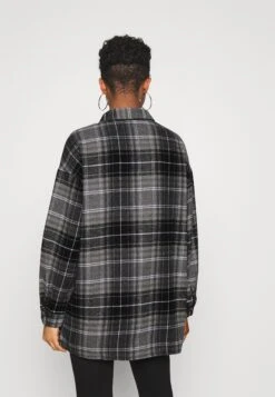 Noisy May Nmflanny Long Shacket - Overhemdblouse - Black/Grey -Noisy May f5f1d60652334ea6b0c92e7312bb8367