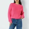 Noisy May Nmcharlie L S O Neck- Trui - Hot Pink -Noisy May f9c1410dddc648ffaa469471f267f618