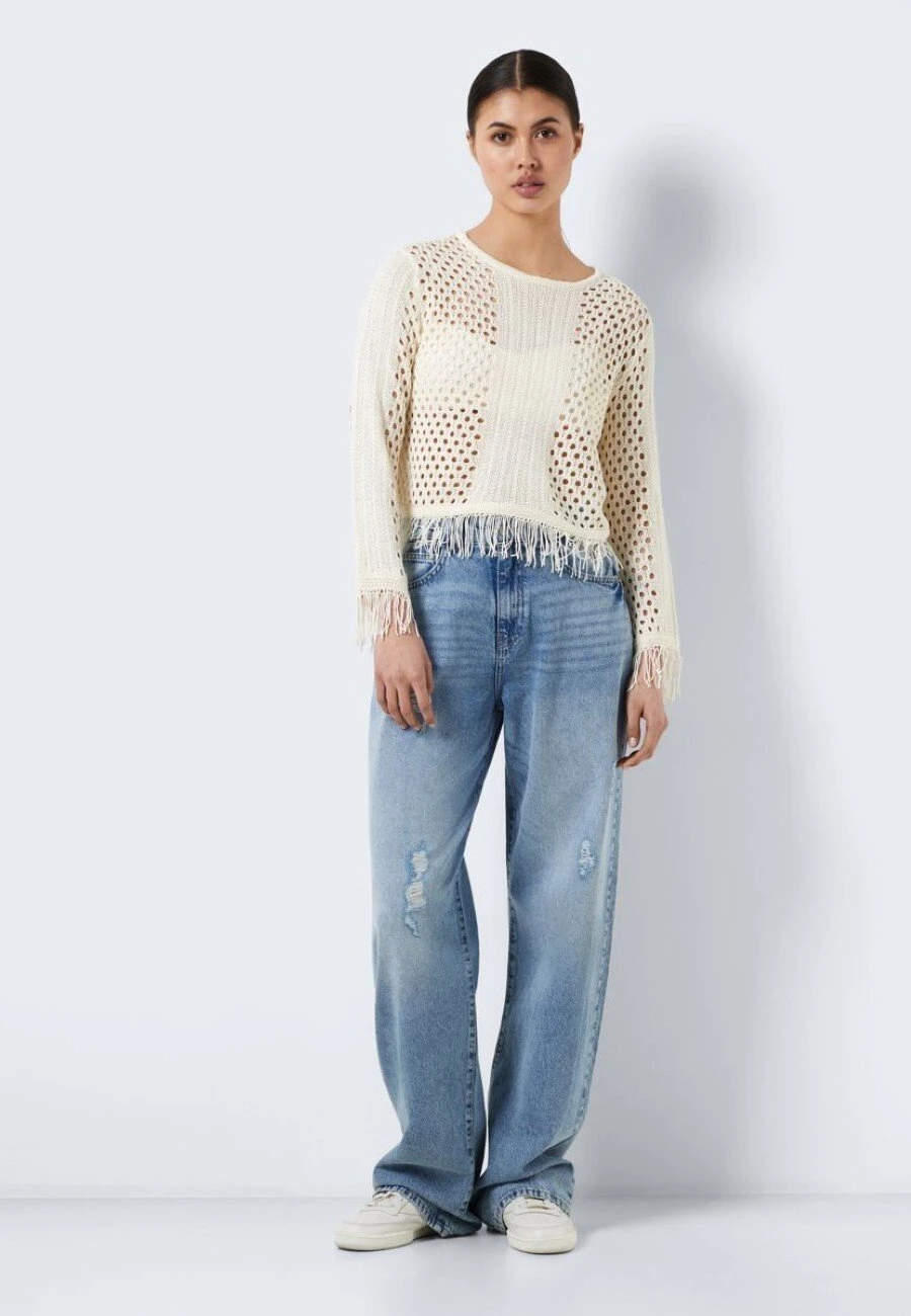 Noisy May Nmlisa O-Neck Structure - Trui - Eggnog 4 Noisy May Nmlisa O-Neck Structure - Trui - Eggnog - Afbeelding 2