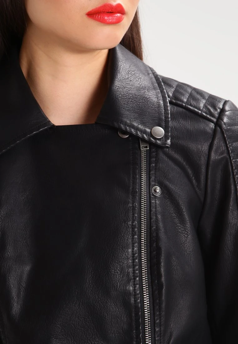 Noisy May Nmrebel - Imitatieleren Jas - Black 7 Noisy May Nmrebel - Imitatieleren Jas - Black - Afbeelding 5