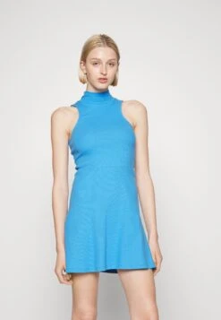 Noisy May Nmmanala Highneck Skater Dress - Jerseyjurk - Azure Blue